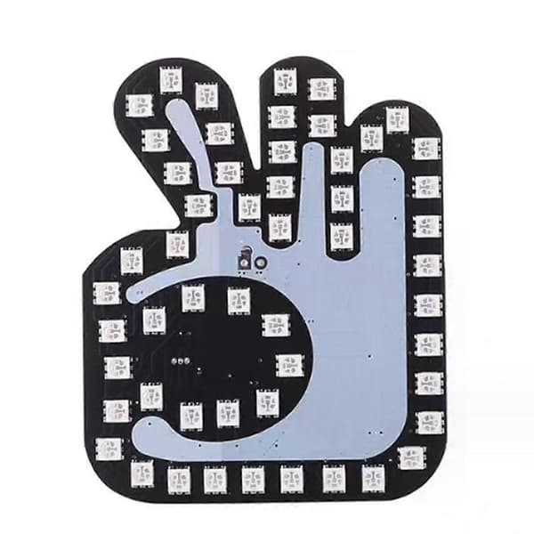 Universal Funny Car Finger Light with Remote Control OK Gesture Lamp Luminous Panel Decal for Car Window Decoration