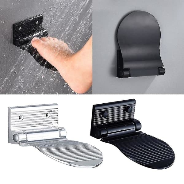 Fällbar duschpall i aluminium, säker och halkfri, för badrum