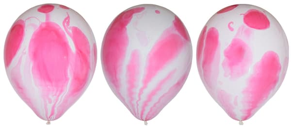 Balloner 30 cm Marmor Pink 6-pak
