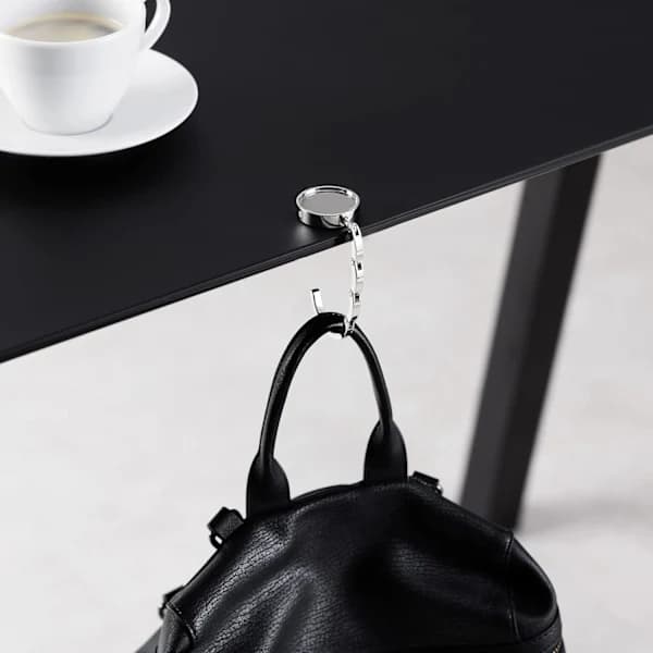2-pack Table Purse Hooks - Foldable Bag Hooks - Portable Bag Holder for Restaurant and Bar Table Tops