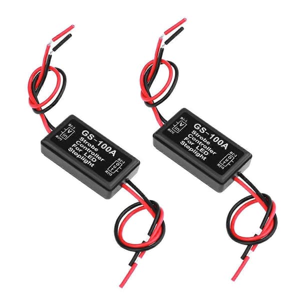 WINOMO 2 stk. Stroboskopkontroller for LED-bremselys, baklys, stopplys