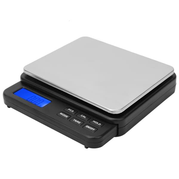 High Precision Mini Digital Kitchen Scale Electric Scale with Blue Backlit Display 1000g/0.01g Black