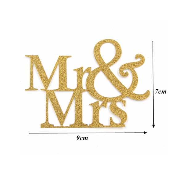 Bröllopskortdekoration MR&MRS Bröllopstårta Dekoration Tårtkort, A