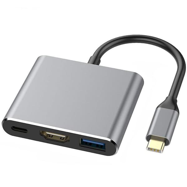 3 in 1 -keskitin, C-tyypin HDMI USB 3.0 USB-C -sovitinkaapeli