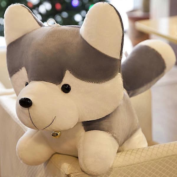 Söpö pehmo Siperianhusky-koira, pehmolelu