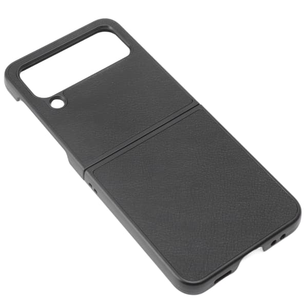 Foldable Screen Mobile Phone Case Scratch Resistant Dustproof Buffer Protective Leather Case Black