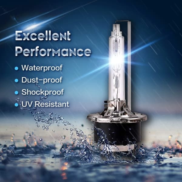 D2S Xenon HID-frontlys, 8000K 35W, erstatningspære for bilfrontlys for fjernlys, 2-pakning