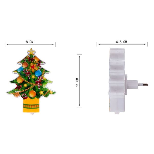 LED Christmas Tree Night Light USB Rechargeable Cartoon KLB