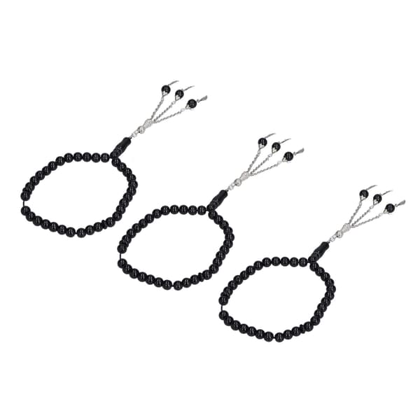 3 Pcs Prayer Beads 33 Beads Polished Smoother Surfaces 10mm Diameter Comfortable to Wear Brighter Handheld Prayer Beads