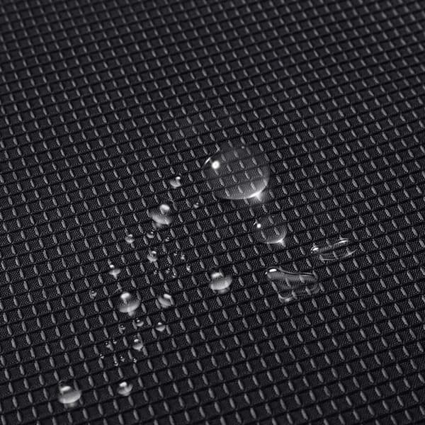 Black Fabric Shower Curtain, Waterproof Waffle Weave Textured Fabric