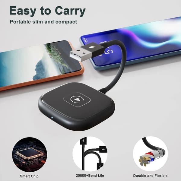 Carplay kablet til trådløs Smart Box Biladapter Android AI Box Carplay Dongle Plug Trådløs Biladapter
