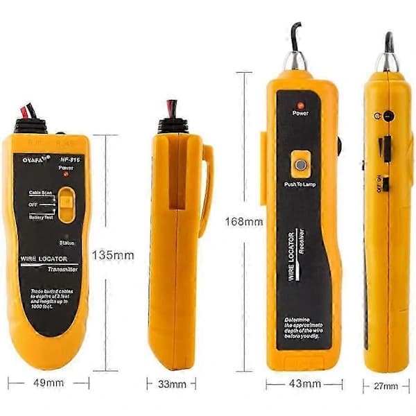 NF 816 Cable Tracker with Headphones for Underground and Hidden Cables Single or Double Conductor Use