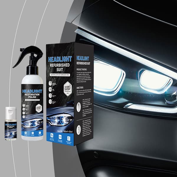 Professionelt sæt til renovering af forlygter Kraftig spray til forlygter Fjerner øjeblikkeligt gulning og oxidation Bundle Bundle