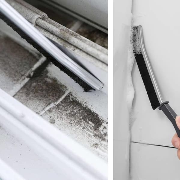 6-pack Grout Cleaning Brushes, Multi-functional Grout Brush for Tile Grout, Window Frames and Tight Spaces, Black and White