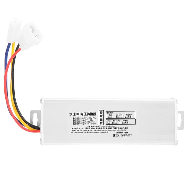 36-72V til 12V 20A 240W DC-omformeradapter Spenningstransformator (ekstern kabling)