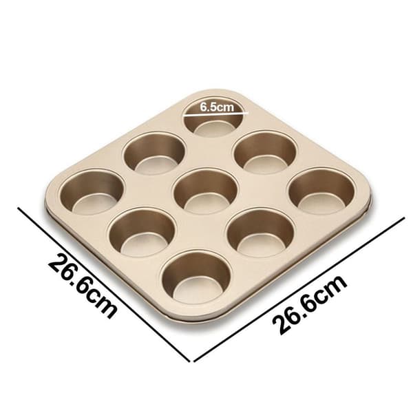 Muffinsform, cupcake-bageform, non-stick, nem at rengøre, café bar-stil 4 KLB