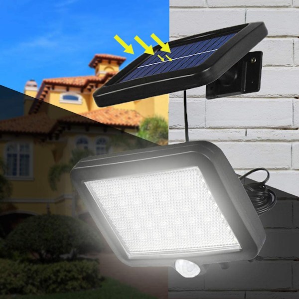 Outdoor Solar Lamp, Motion Sensor, Separate Design, Energy-Efficient Storage, COB Light Source, Induction Modes, Easy Installation, High Strength