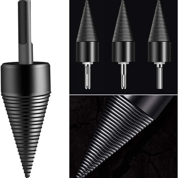Drill Cone Log Splitter 32mm Firewood Splitter Cone Wood for Drill KLB