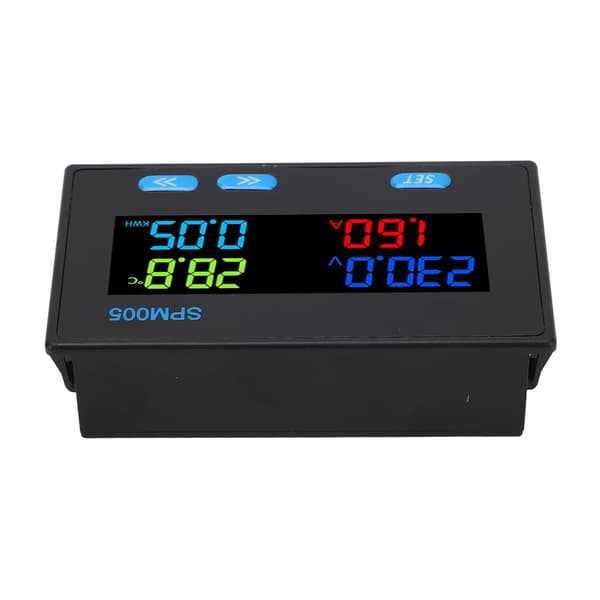 Digital Voltmeter Amperemeter Panel 8 i 1 Multifunksjonell Strømforbruksmåler Farge LCD-skjerm AC Energimonitor AC60-300V 20A