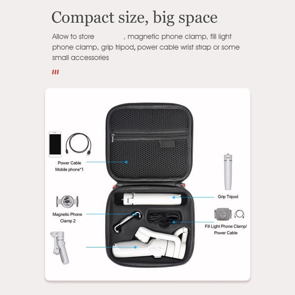 PU Carrying Case Compatible with DJI OM 5 Camera Bag Portable Storage Bag Shoulder Bag