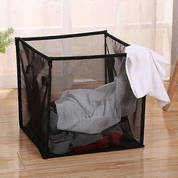 1 pc Foldable Laundry Basket Foldable Laundry Hamper Laundry Storage Bag Mesh Laundry Basket Underwear Storage Organizer
