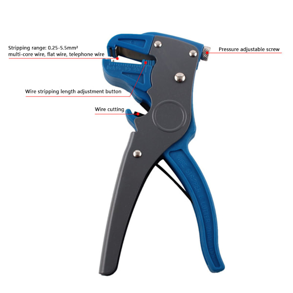 Quick Stripper for Wire Self-Adjusting Wire Stripping Pliers Wire Crimping Electrical Repair Tool Red Red