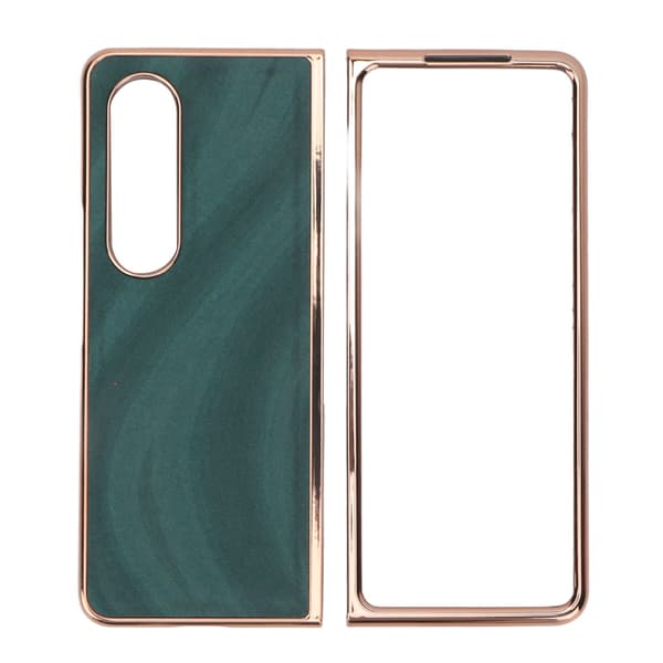 Mobilskal Nano Galvanisering Ridsefast Galaxy Tekstur Foldbart Telefoncover til Samsung Galaxy Z Fold 4 Grøn
