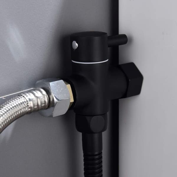 3-vejs messing omskifterventil afspærringsventil 3/8 \"-1/2 \" adapter til toiletrør, sort