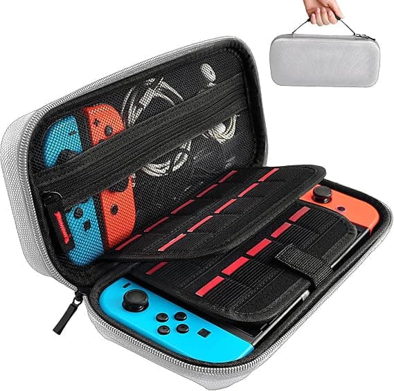 Växlingsetui - Bæreetui med 20 spilkassetter, til Nintendo Switch-konsol og tilbehør, grå