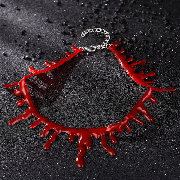 3-pak bloddråbende Halloween-fest choker-halskæde vampyr Co