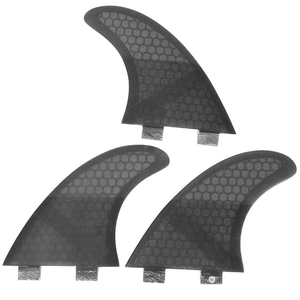 3 stk/sæt Glasfiber Surfbræt G3/G5 Finner Surfing Stand Up Paddle Fin Thruster (Sort)