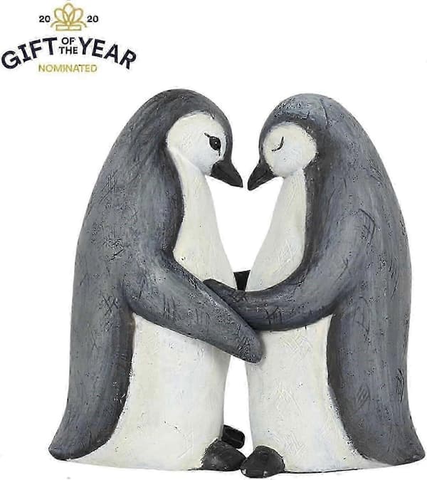 ArkiFACE Pingvinpynt i harpiks, gave til bryllupper, jubilæer, Valentinsdag