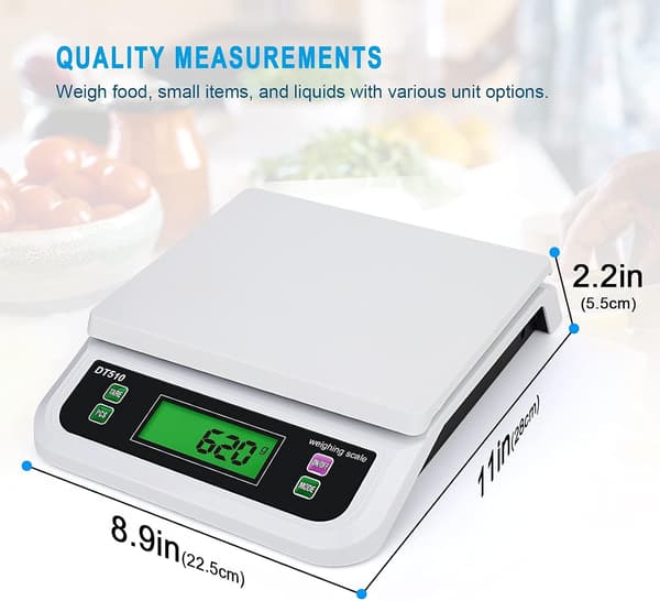 Electronic Kitchen Scale 30 kg/1 g, Digital Food Scale for Home Baking