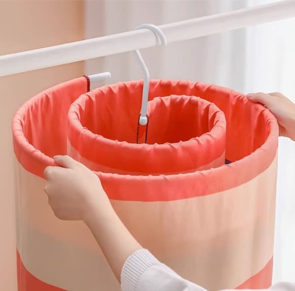 Spiral Hanger - Diameter 45cm - Drying Function - Duvet Cover Hanger - Multifunctional Storage - Spiral Drying Rack for Duvets