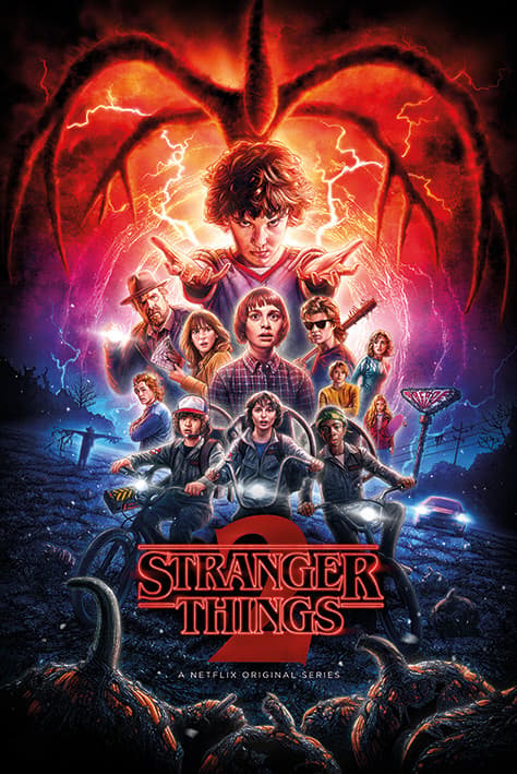 Stranger Things - One-Sheet Sæson 2 (BT) flerfarvet multicolor multifarve multicolor multifärg multicolor
