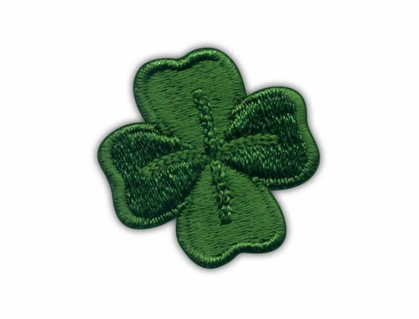 Patchion fyrklöver - Magnetisk baksida - Broderad patch/emblem/märke_MGF