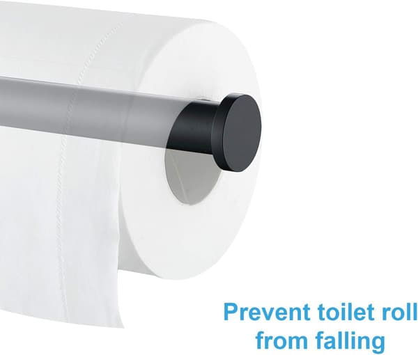 Toiletpapirholder i mat sort SUS304 rustfrit stål, moderne ro