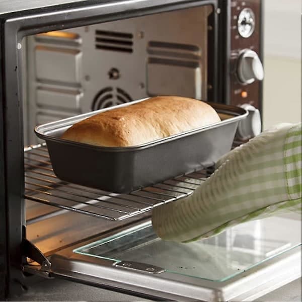 Brødform, 6 stk. non-stick mini brødforme og brødform, kulstofstål brødform til brød, kager, quiche og brownies