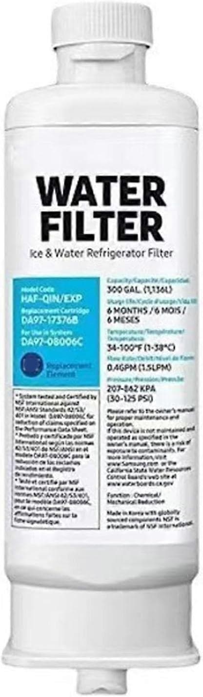 Erstatningsvandfilter til køleskab, kompatibelt med Samsung DA97-17376B DA97, 2-pak