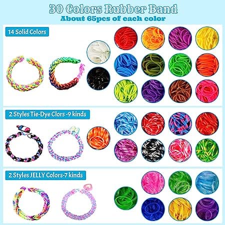Loom Bands-sæt 2500 håndværksstykker 40 farver armbånd gør det selv