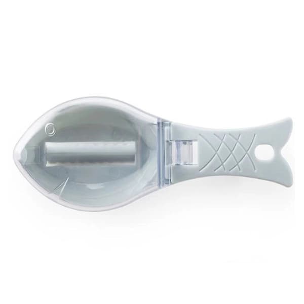 Fish Skin Scraper Peeler with Lid Household Utensils Kitchen Tools Fish Shape Design Quick Removal Hand Tool Blue Blue