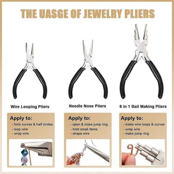 Wire Bending Jig with Jewelry Plier Set, Jewelry Making Tool Beads Loops Forming Wire DIY