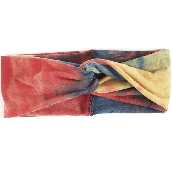 5-pakke bohemske elastiske sportshårbånd, tie-dye, brede