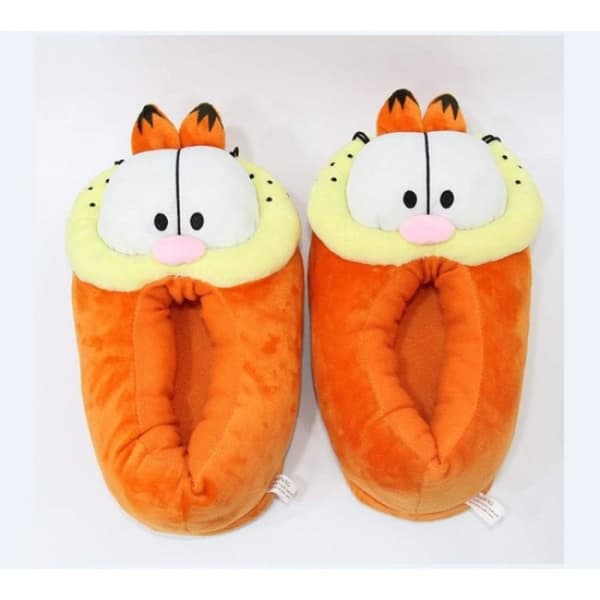 35-41 one size tofflor söt orange katt plysch sovrum hem toffla