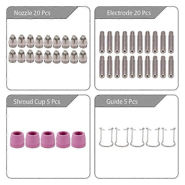 AG60 -55 WSD-60 Plasma Cutter Cutting Torch Tip Nozzles Consumables Kit Plasma Cutter Accessories 50