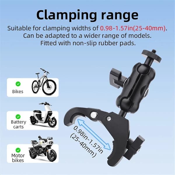 Sykkelholderfeste for RC/ 2 RC-fjernkontroll, motorsykkelstyrefeste for Mini 4 Pro/Mini 3 Pro-tilbehør