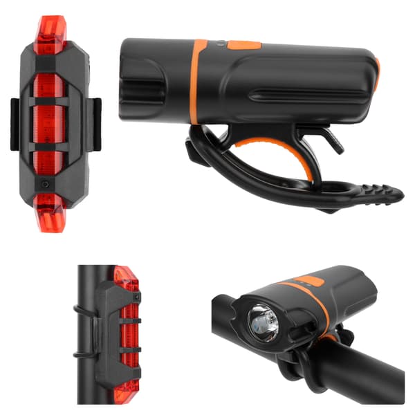Integrated Bicycle Headlight Taillight USB Rechargeable High Brightness 6 Modes Night Riding Equipment