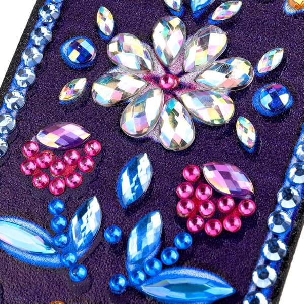 2-pak Diamantbroderi Bogmærkesæt med Læderophæng (Hjerte)