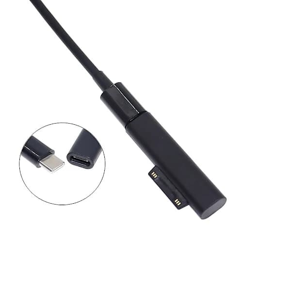 USB-C PD Snabbladdningskontakt Konverterare för Microsoft Surface Pro 3 4 5 6 Go USB Typ C Hona Kontakt Adapter för Surface Book