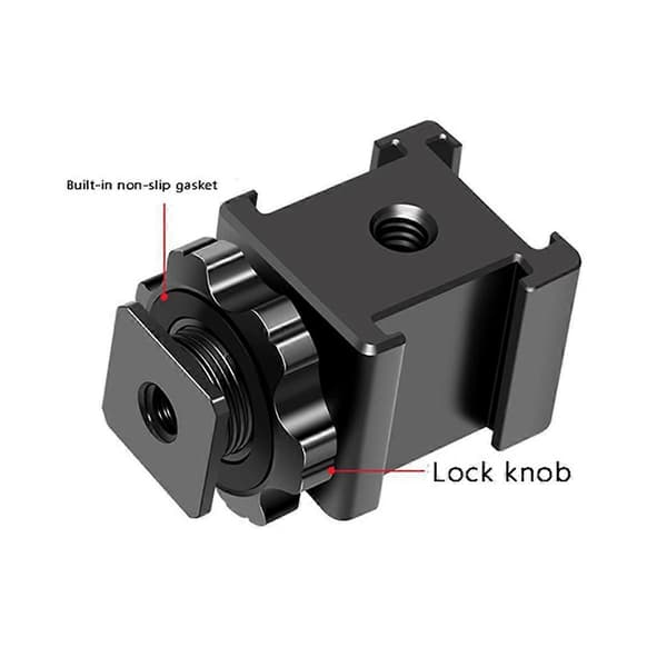 Cold Shoe Extension Mount with Triple Cold Shoe for Camcorders or DS